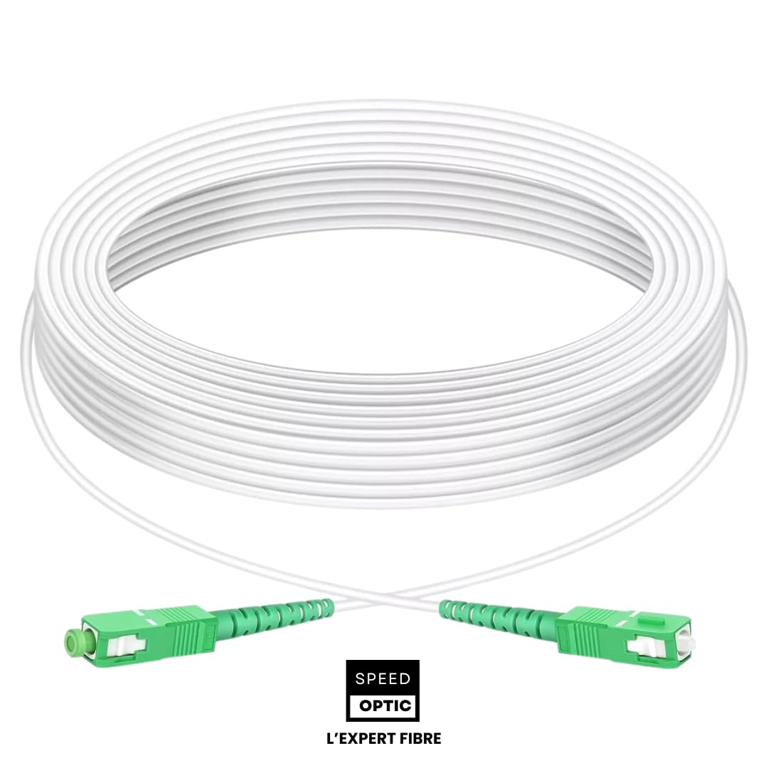 Câble Fibre Optique SC/APC Orange Livebox, SFR, Bouygues - Speedoptic